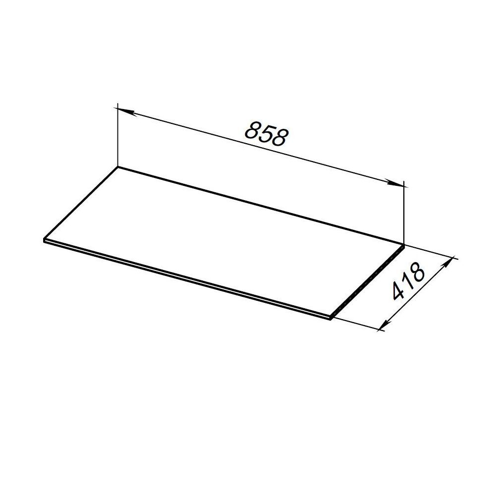 Столешница Allen Brau Liberty 90 см graphite structure, без отверстия 1.330012.GR-S