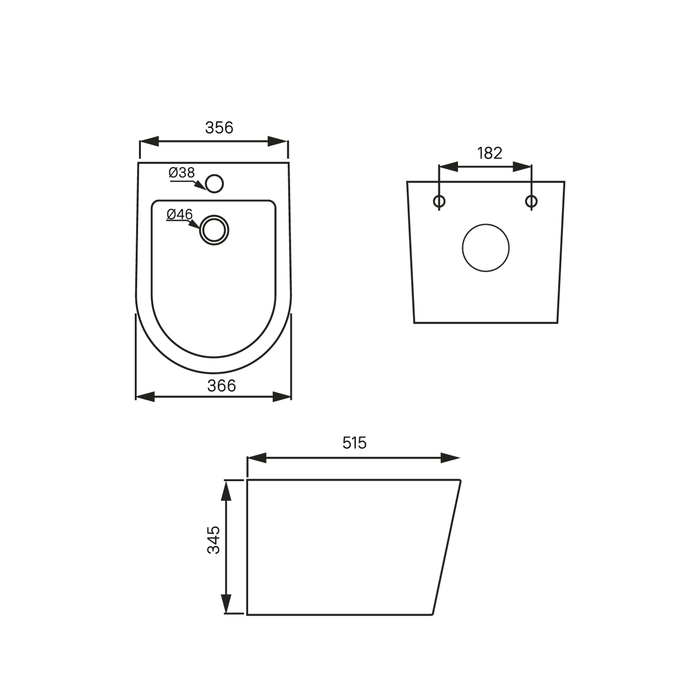 Подвесное биде Iddis Calipso CALRW02i82