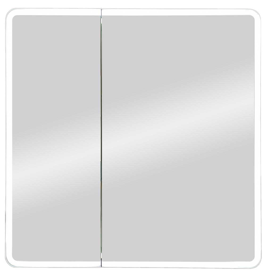 Зеркальный шкаф Континент Emotion LED 80x80 с подсветкой, МВК030