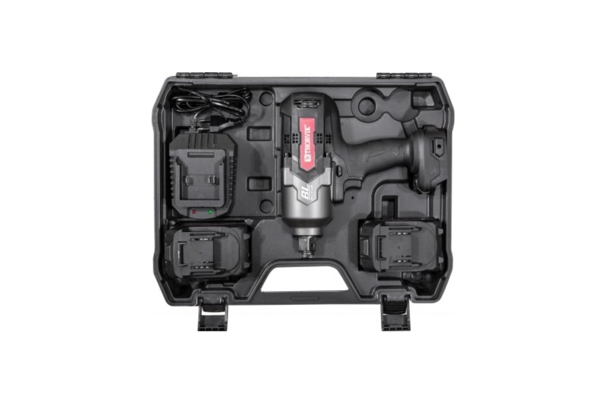 Аккумуляторный ударный гайковерт Thorvik BBIW121700 бесщеточный ,1/2DR, 21 В, 1700 Нм 53704