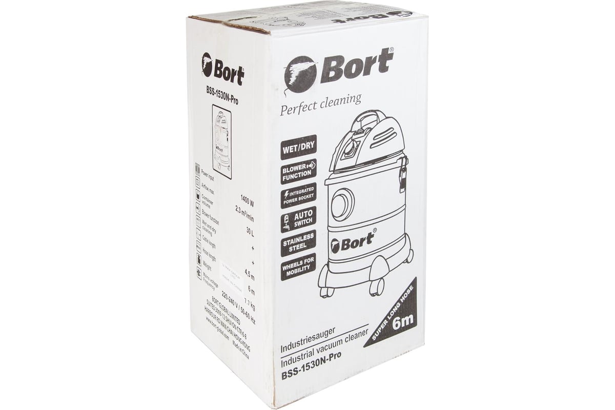 Пылесос для сухой и влажной уборки Bort BSS-1530N-Pro 91271242
