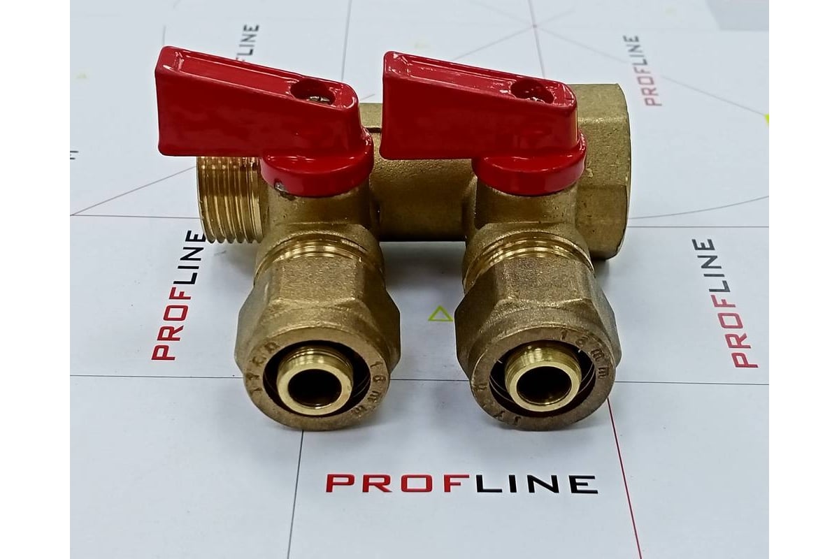Коллектор для м/п труб PROFLINE 3/4x3/4x16x2 вых с кранами УТ-00036224