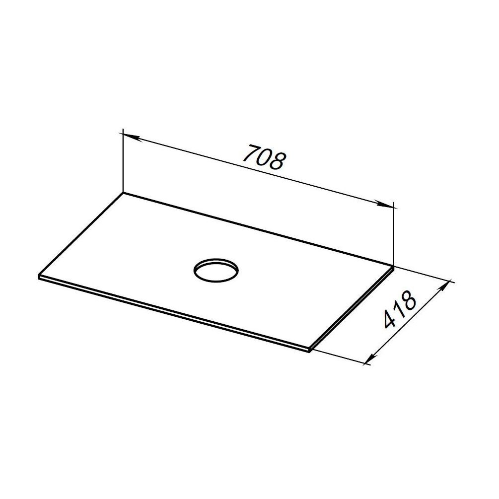 Столешница Allen Brau Liberty 75 см graphite structure, 1.33007.GR-S