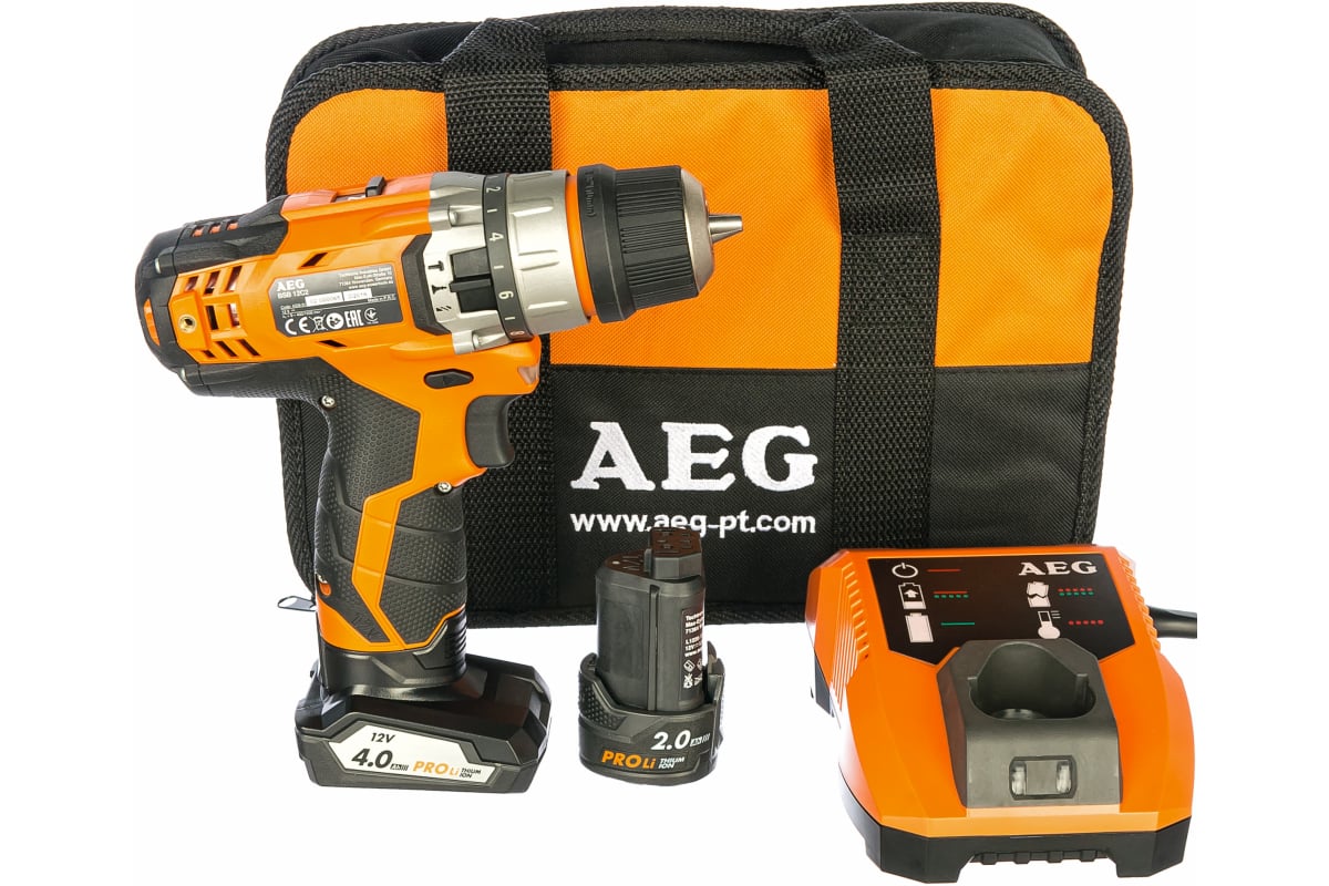 Аккумуляторная ударная дрель-шуруповерт AEG BSB12C2LI-X02B 4935451418