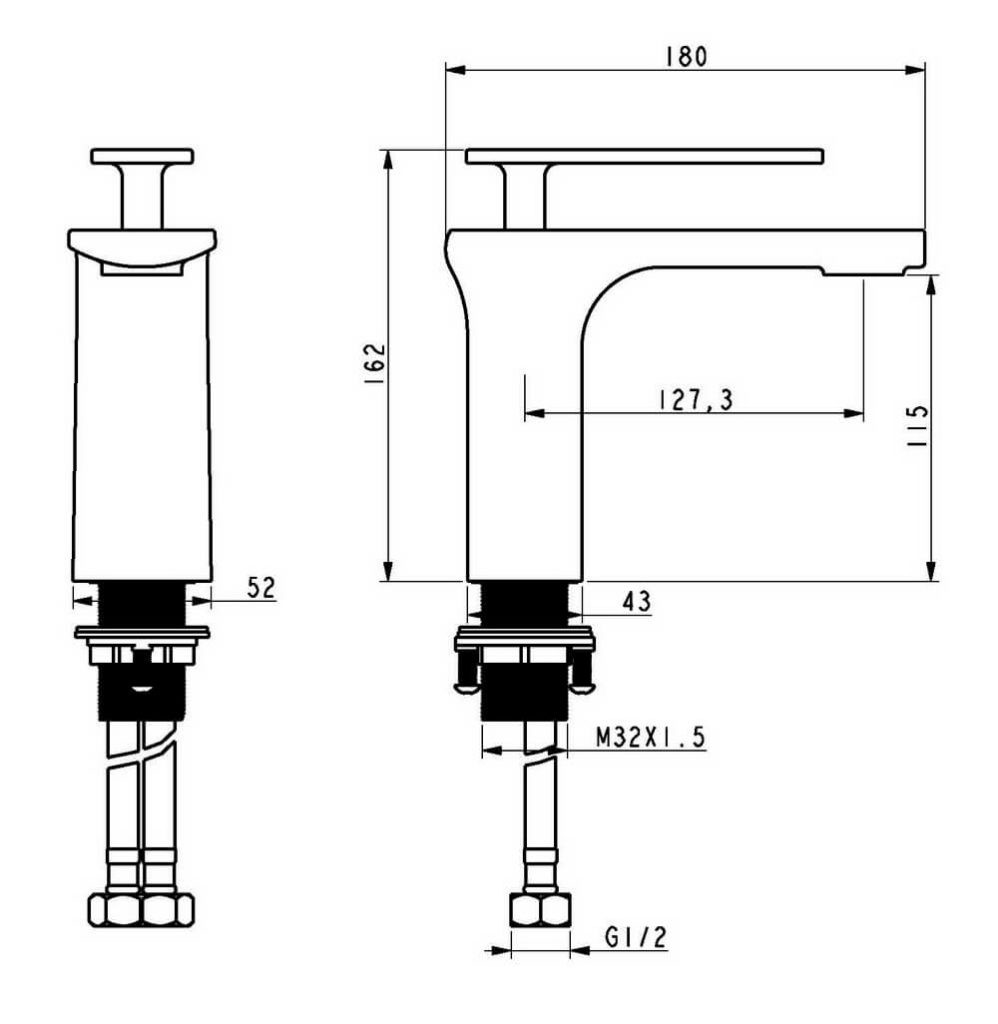 Смеситель для раковины Orans OLS-K1086 хром