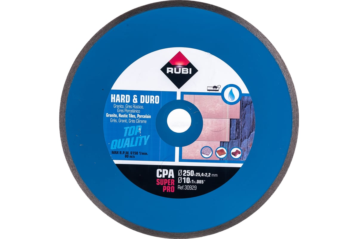 Диск алмазный CPA 250 (250х25.4 мм) RUBI 30929