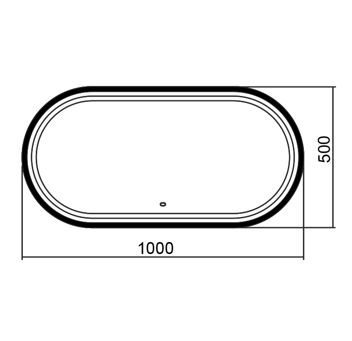 Зеркало Silver Mirrors Виола 50x100 см сенсорное, рама пластик