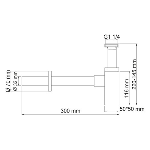 Сифон для раковины WasserKRAFT A072