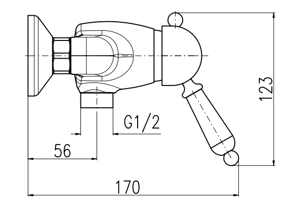 Смеситель для душа Rav Slezak Labe L581.5CMAT черный матовый