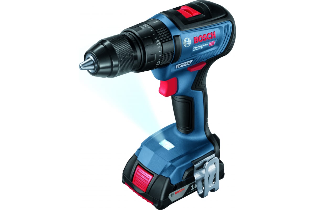 Аккумуляторная ударная дрель-шуруповерт Bosch GSB 18V-50 06019H5120