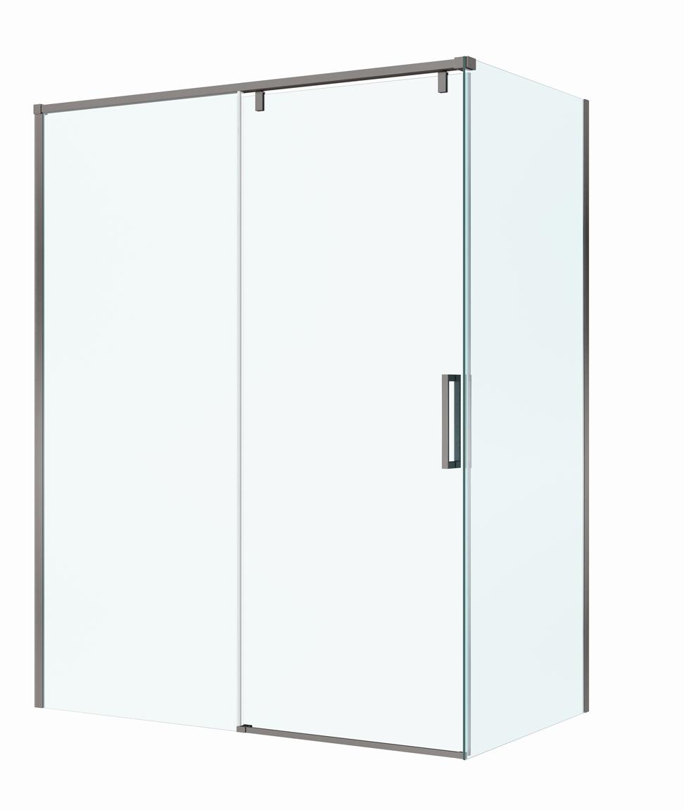 Душевой уголок BelBagno SOFT_CLOSE-1-AH-1-160/100-C-GM 160x100 прозрачный, оружейная сталь Душевой уголок BelBagno SOFT_CLOSE-1-AH-1-160/100-C-GM 160x100 прозрачный, оружейная сталь