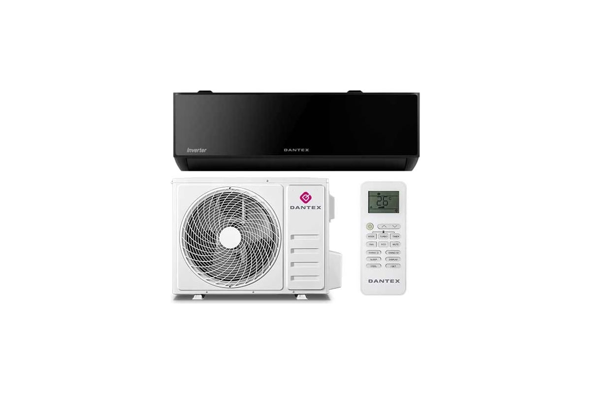 Инверторная сплит-система Dantex RK-12SATBI Black Plus/RK-12SATBIE цвет (черный-графит) комплект 64952957