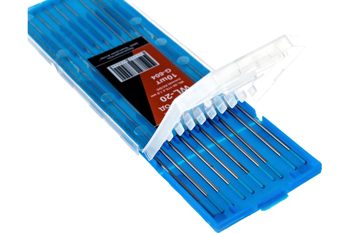 Электроды вольфрамовые WL-20-175 (10 шт; 1.6 мм; синий; AC/DC) Gigant G-604