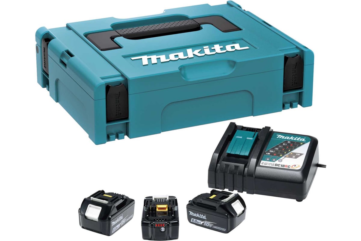 Набор Makita  PSK BL1860Bx3шт., DC18RC, кейс MAKPAC тип 1 198130-0