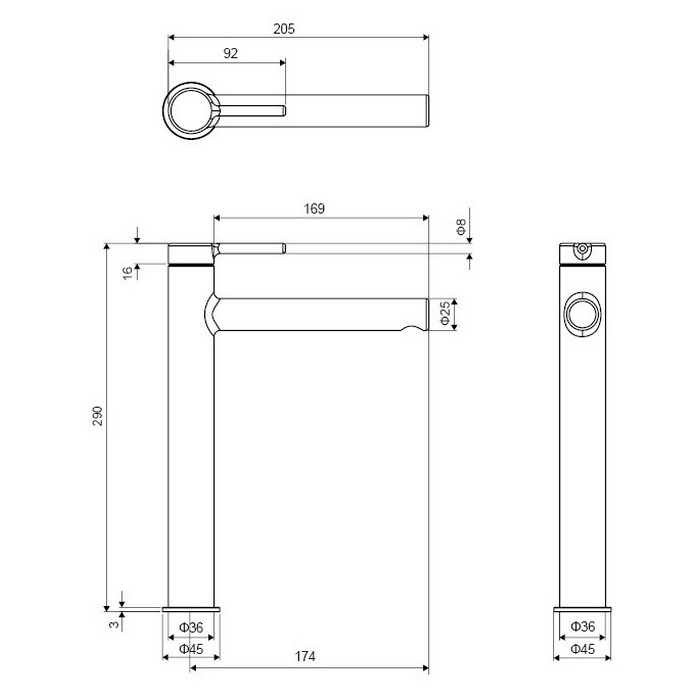 Смеситель для раковины Excellent Pi AREX.1202WH белый матовый