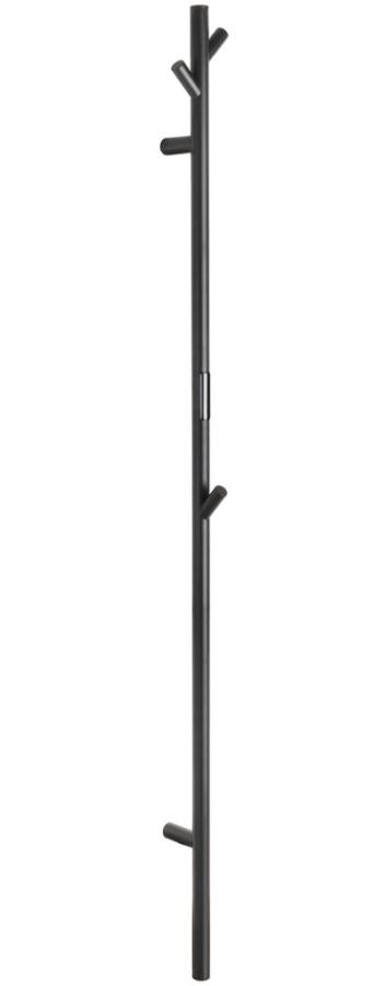 Полотенцесушитель электрический Bemeta 704151000 46W 124x1720 стойка, черный матовый