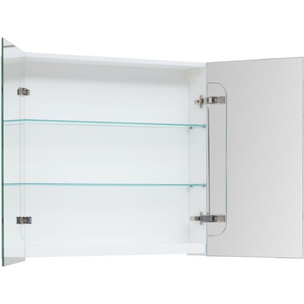 Зеркальный шкаф Dreja Premium 80 см белый глянец, двухстороннее зеркало