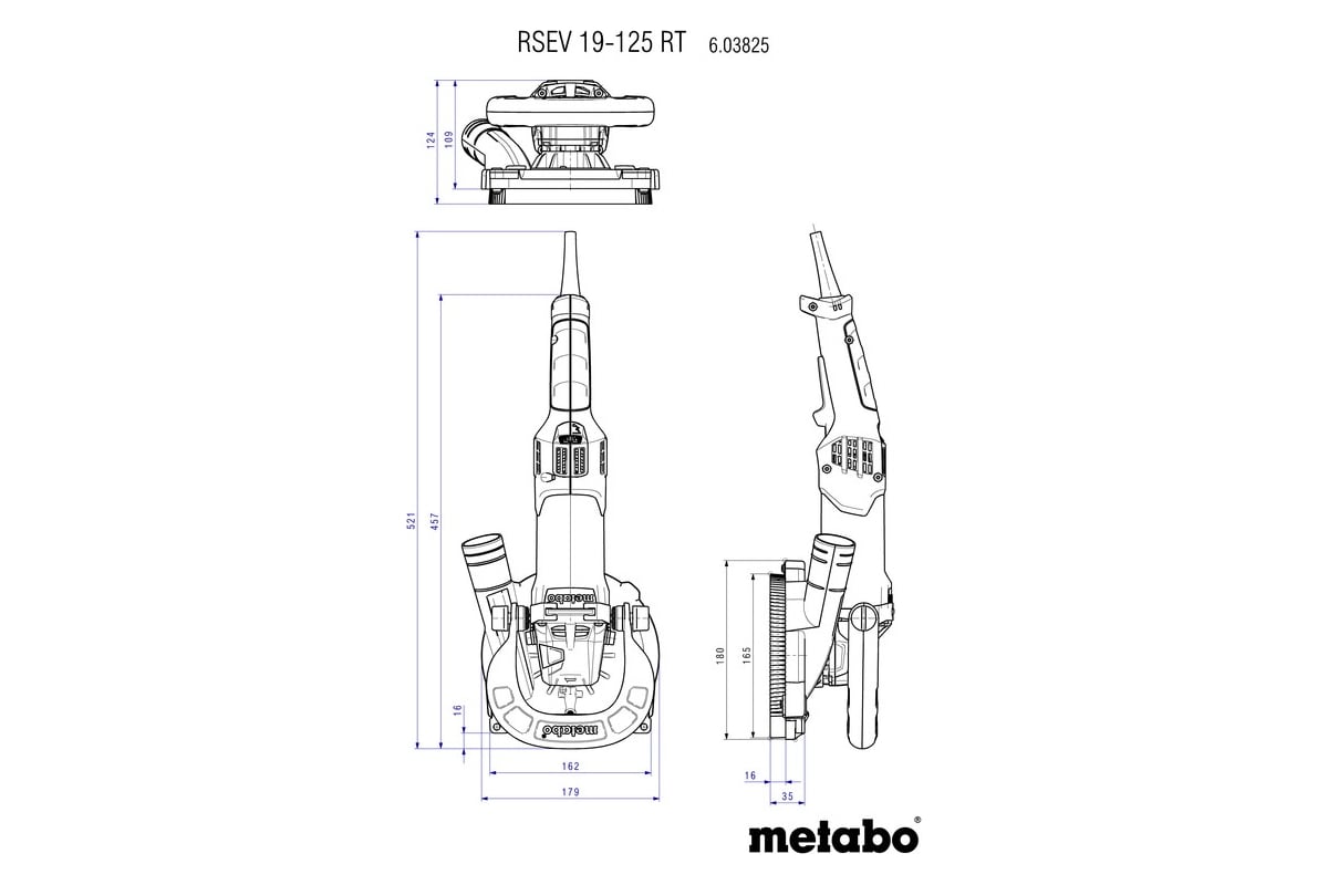 Шлифователь по бетону Metabo RSEV 19-125 RT 603825700
