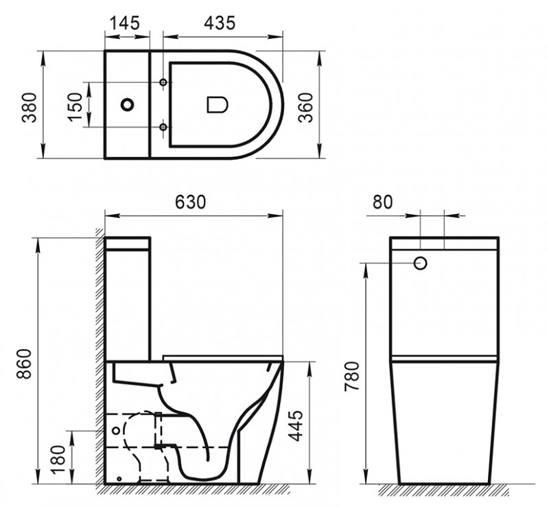 Унитаз-компакт BelBagno Etna BB2157CPR/BB2157T безободковый