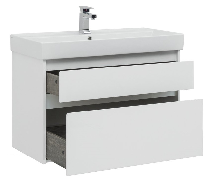Тумба с раковиной Aquanet Nova Lite 90 см, 2 ящика