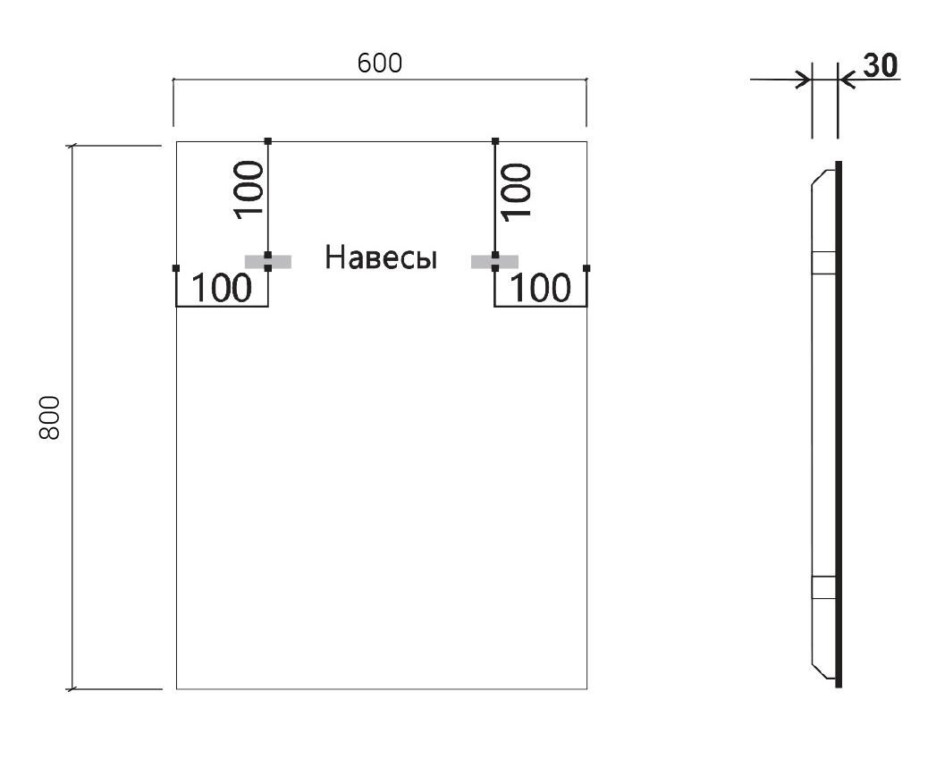 Зеркало Vincea VLM-3VN600-2 60x80 см, сенсорный выключатель и диммер, антипар