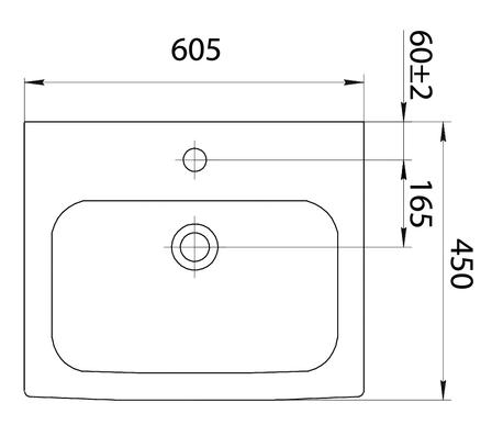 Раковина Iddis 0146000i28 60 см белый