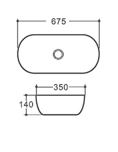 Раковина Art&Max AM2810A 67.5 см белый