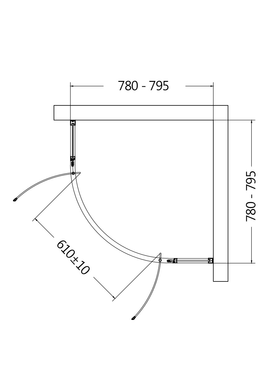 Душевой уголок AQUAme AQM7101-8 80x80 прозрачный, хром