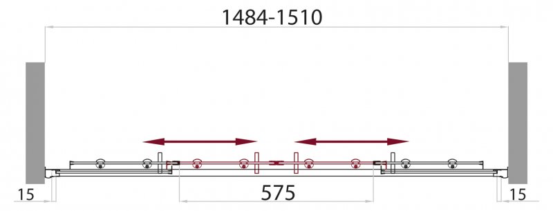 Шторка для ванны BelBagno UNO-VF-2-150/145-M-Cr 150x145 матовая