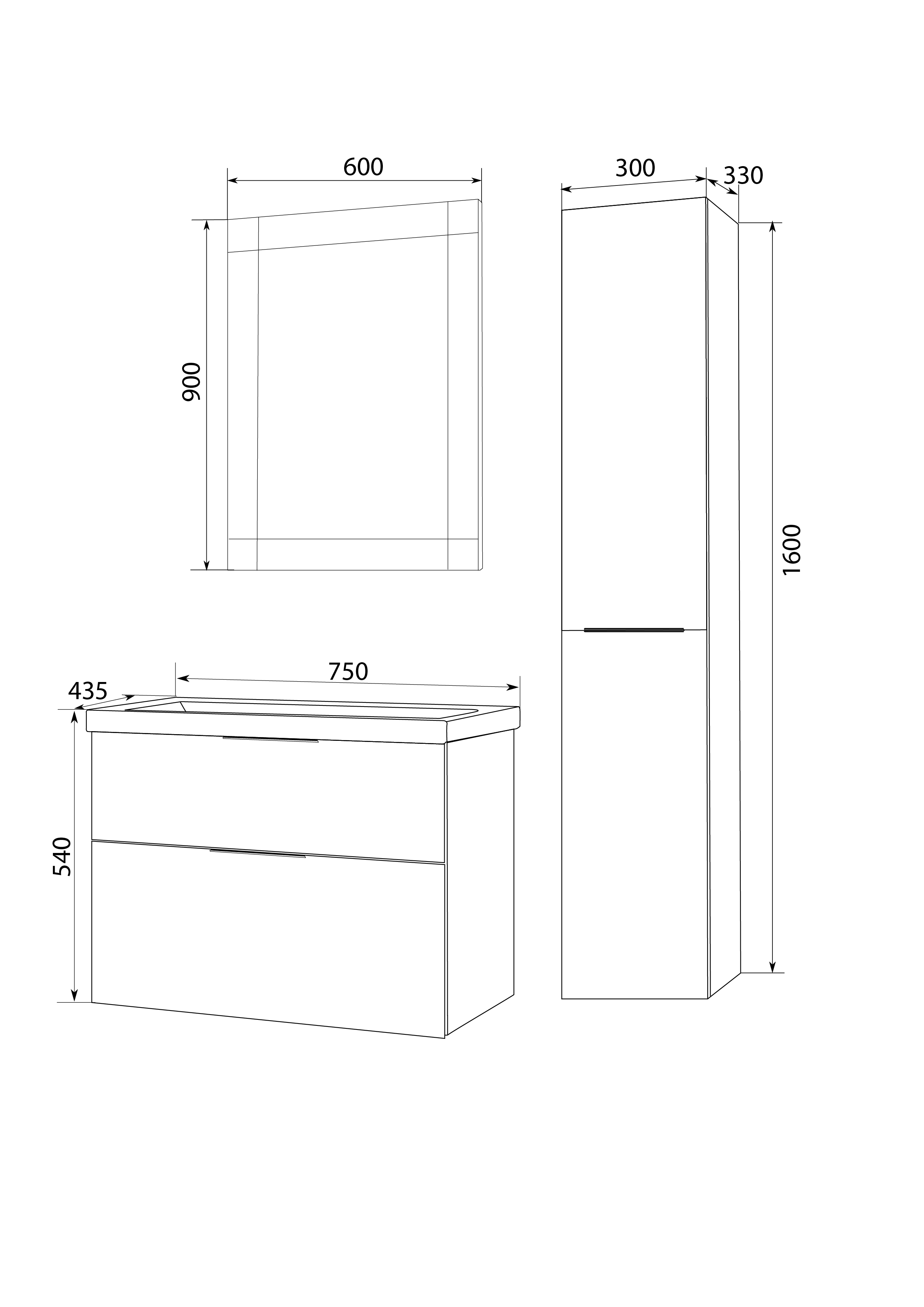 Зеркало Marka One Glass 60 см