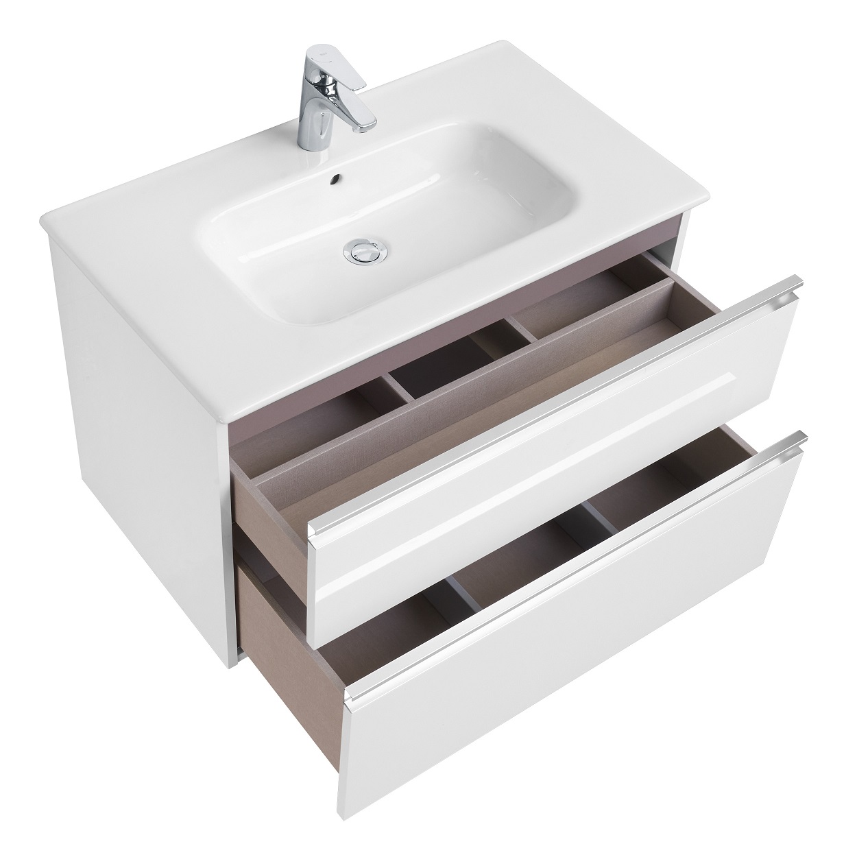 Мебель для ванной Roca Gap 80 см, модуль 2 ящика, белый глянец
