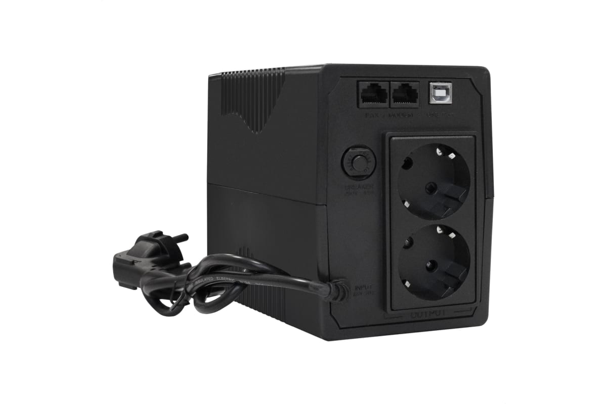 Источник бесперебойного питания Exegate SpecialPro UNB-600.LED.AVR.2Schuko, RJ45 11, USB, Black 292764