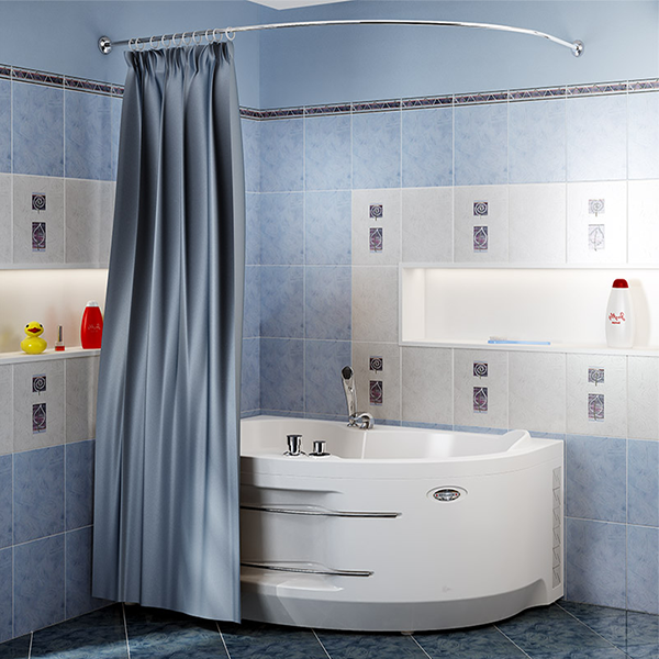 Акриловая ванна Ваннеса Ирма 150х97 с полотенцедержателем, г/м Баланс хром, L