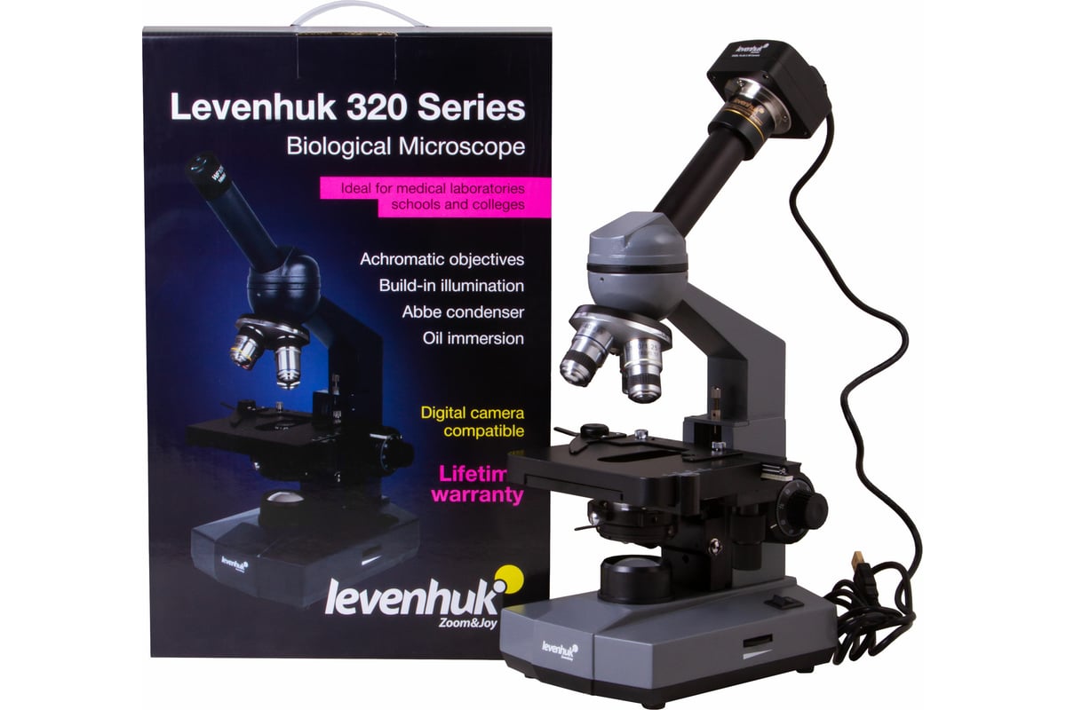 Цифровой монокулярный микроскоп Levenhuk D320L PLUS, 3.1 Мпикс 73796