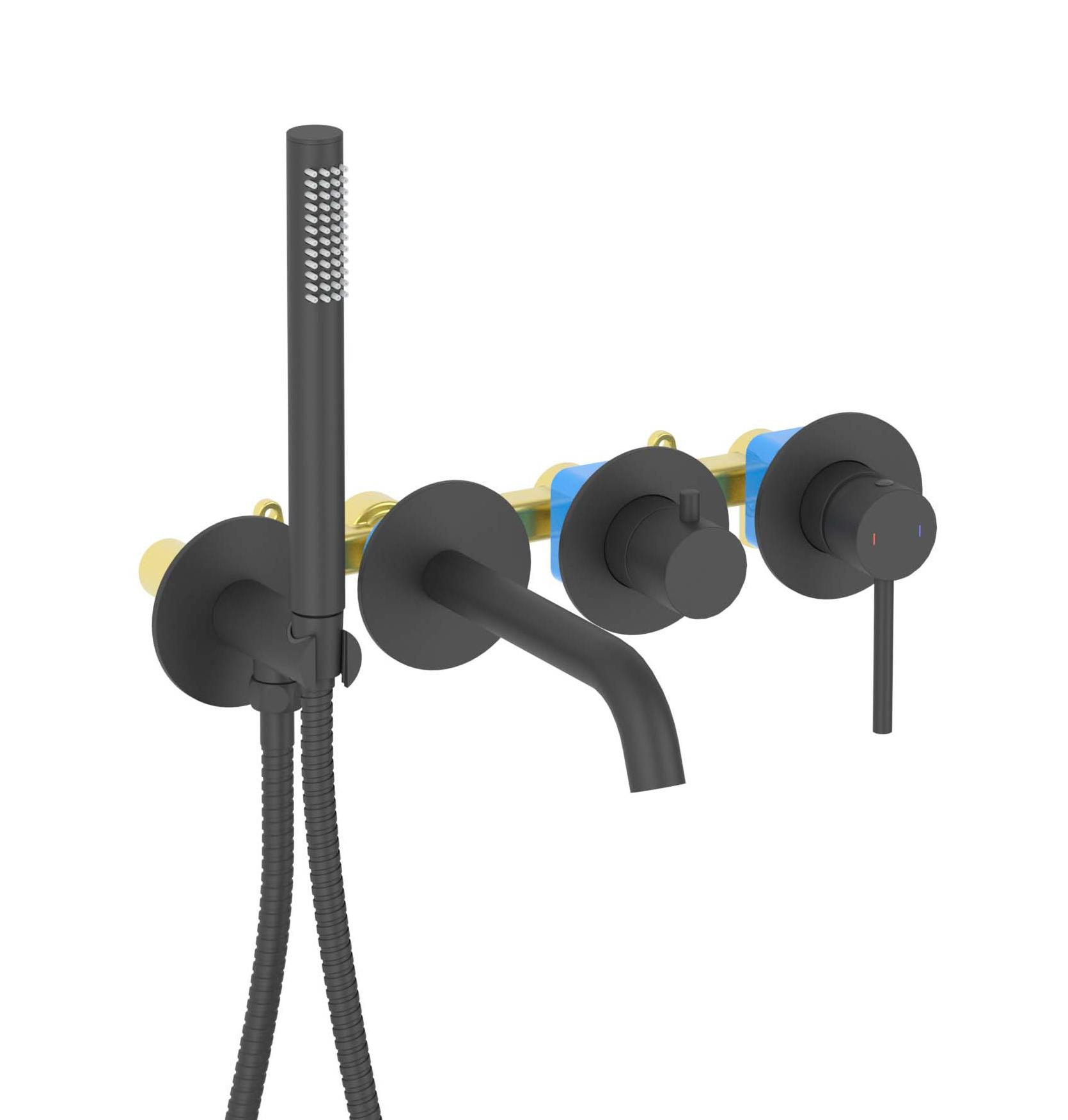 Смеситель для ванны Aquatek Европа AQ1344MB черный матовый Смеситель для ванны Aquatek Европа AQ1344MB черный матовый