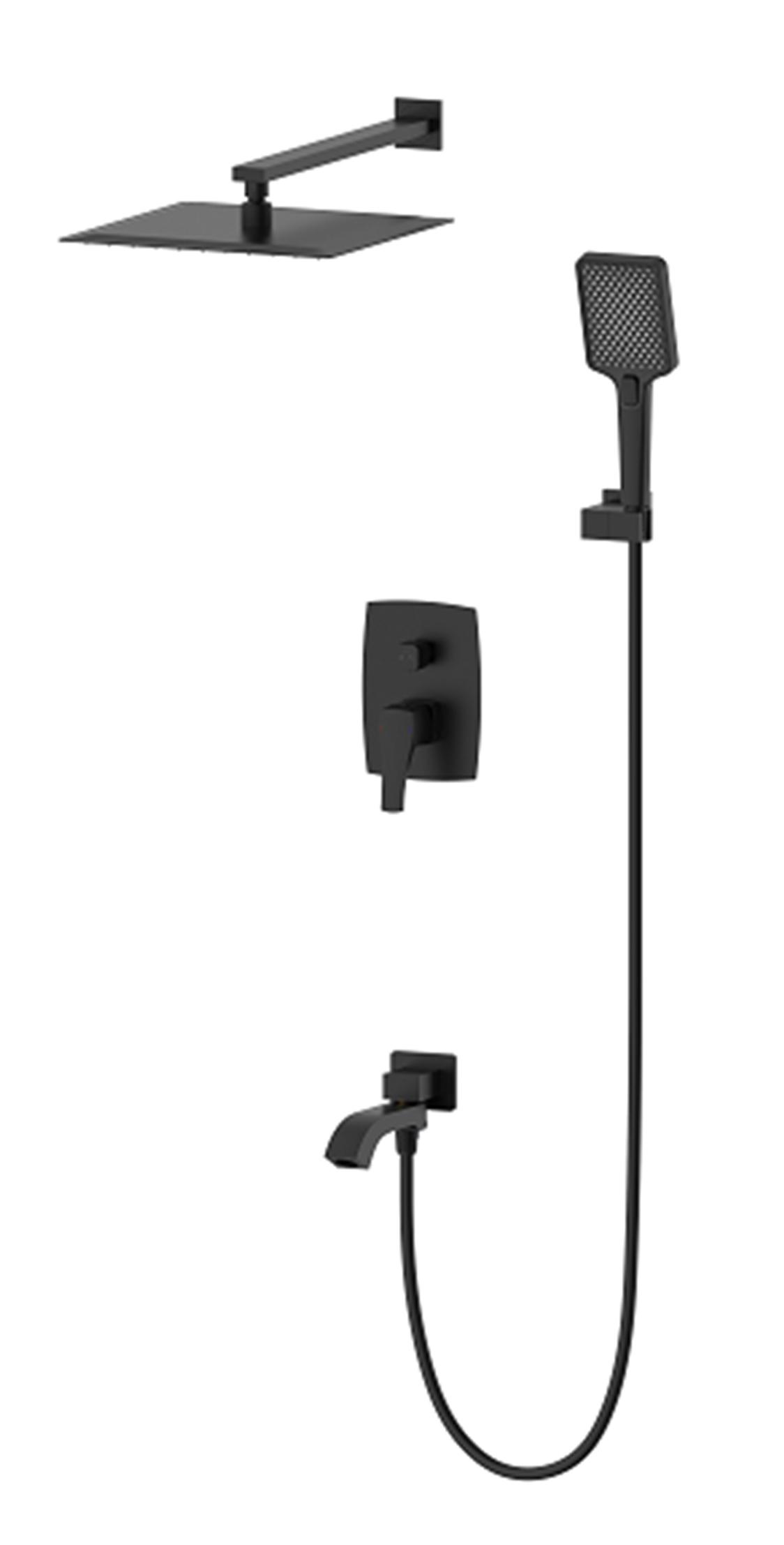 Душевой набор Wonzon&Woghand Flex WW-88939072-MB черный матовый