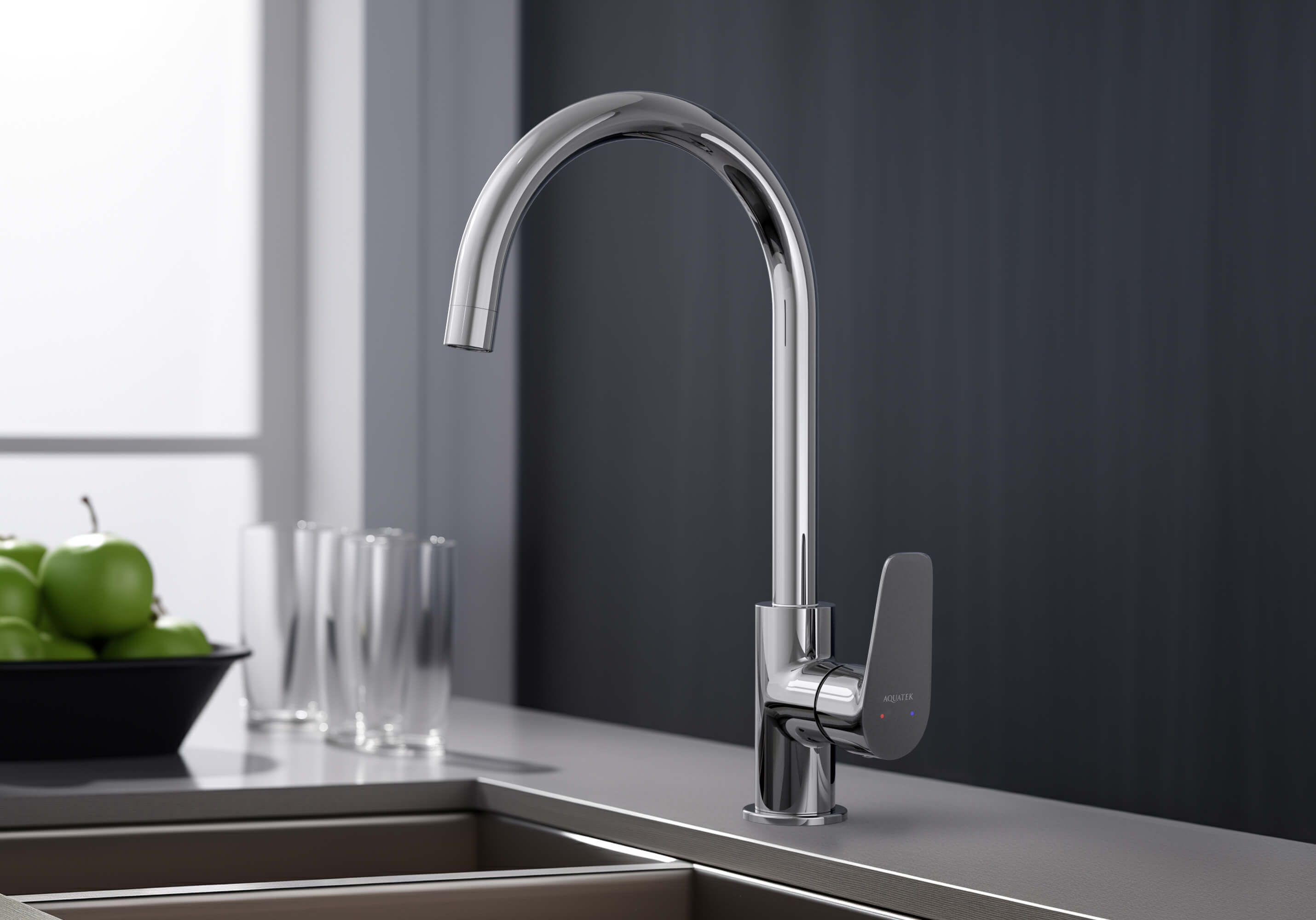 Смеситель для кухни Aquatek Бетта AQ1182CR хром