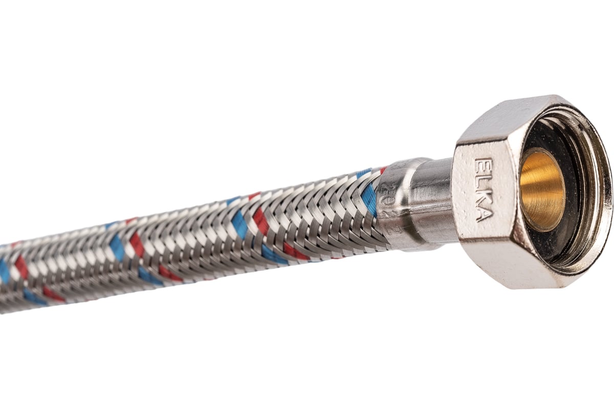Подводка гибкая для воды с оплеткой из нержавеющей стали ELKA 1/2" х 40 см в/в ИС.100910