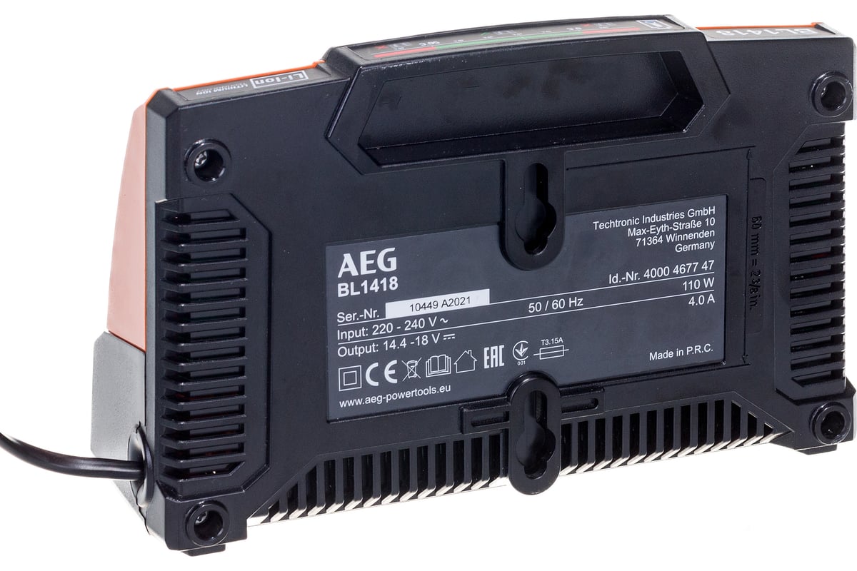 Аккумулятор (18 В; 4.0 А*ч; Li-Ion) + зарядное устройство SET L1840BL AEG  4932430359