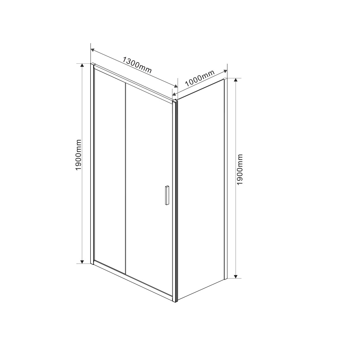 Душевой уголок Vincea Garda VSR-1G1013CLB 130x100 черный, прозрачный