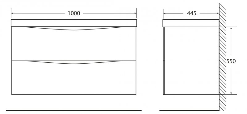 Тумба с раковиной BelBagno Marino 100 см