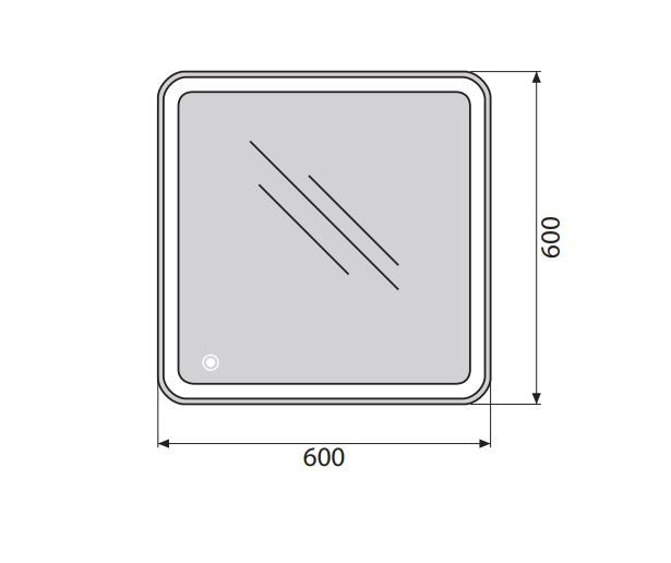 Зеркало BelBagno SPC-MAR-600-600-LED-TCH 60x60 см сенсорный выключатель