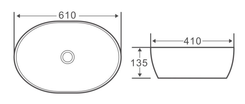 Раковина BelBagno BB1348 61 см