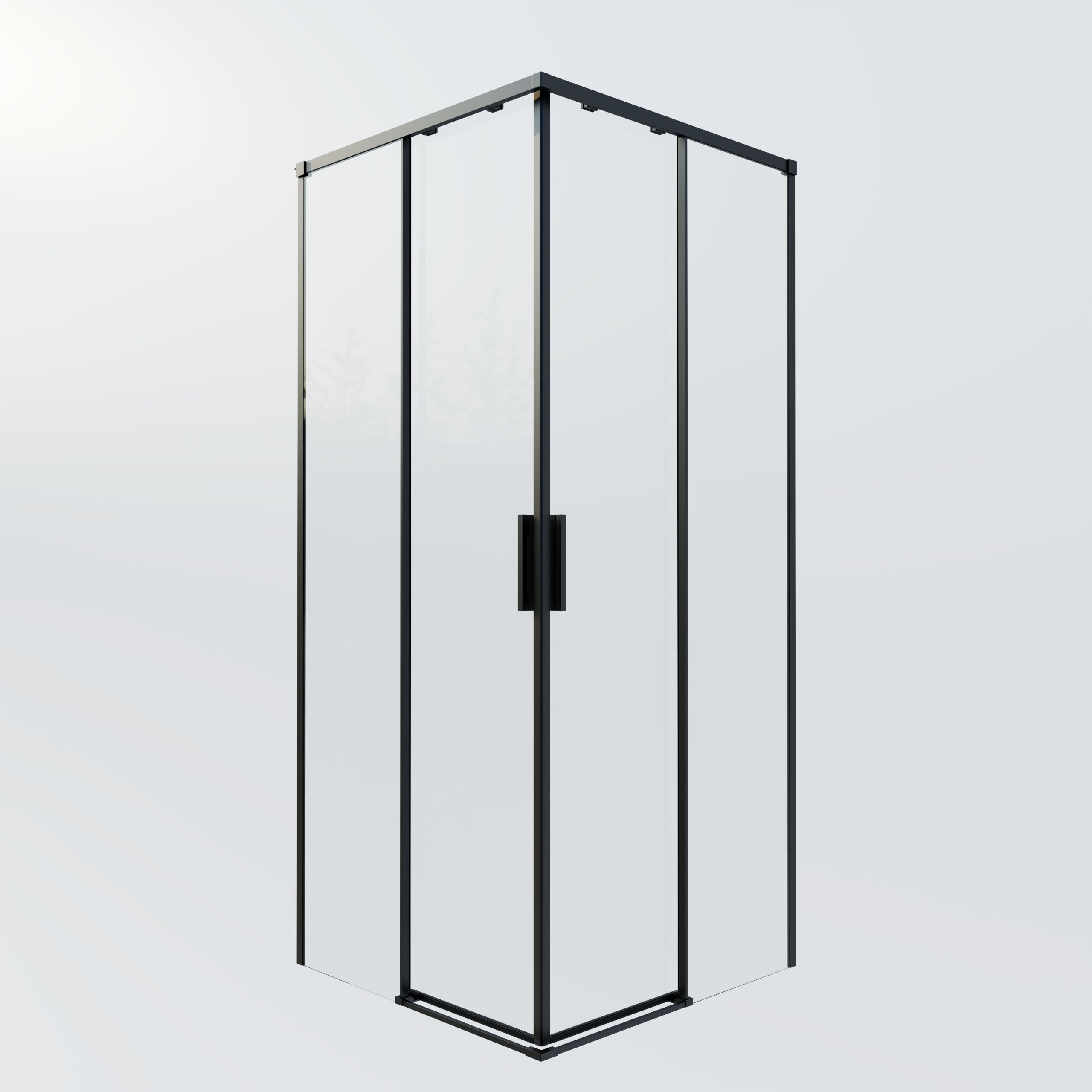 Душевой уголок Vincea Soft 2 VSS-3SO2900CLB 90x90 черный, прозрачное