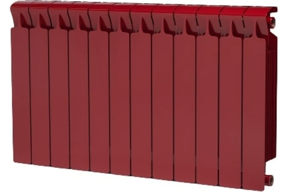 Радиатор биметаллический Rifar 39 Monolit 500-12 Ду 3/4 RAL 3011 БОРДО RM500123/43011