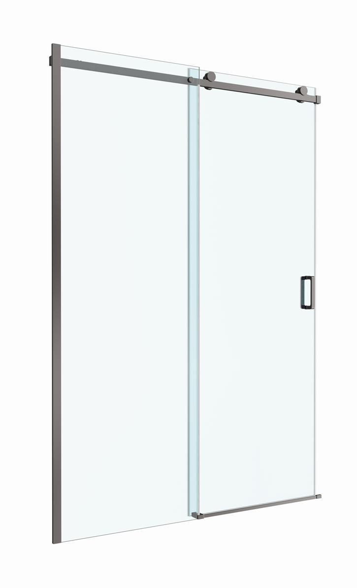 Душевая дверь BelBagno SOFT_CLOSE-2-BF-1-140-C-GM 140x200 прозрачная, оружейная сталь