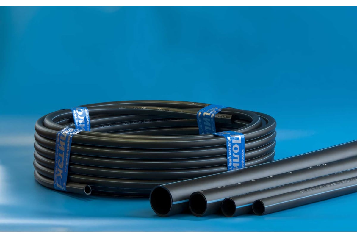 Труба Политэк ПЭ РЕ 100 PN16 SDR 11 (1,6 МПа) ф 50x4,6 (100м) PE1W050046