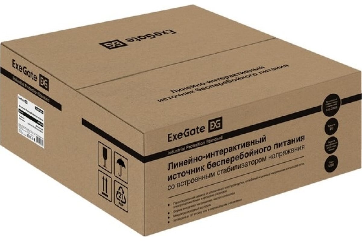 Источник бесперебойного питания Exegate Pure Sine Wave SinePower UHB-3000.LCD.AVR.1SH.4C13.RJ.USB.2U 3000VA 2400W, LCD, AVR, 1*Schuko+4*C13, RJ45 11, USB, Rackmount 2U Tower, металлический 293054
