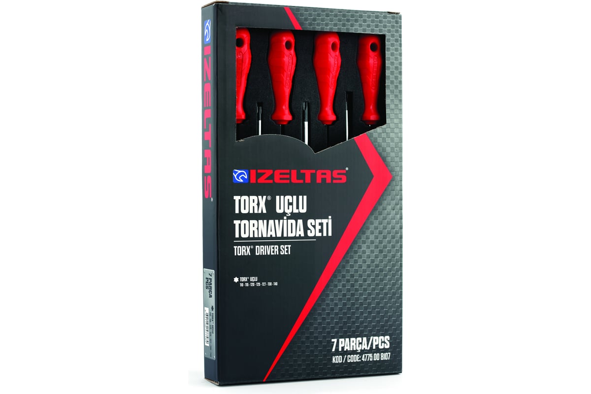 Набор отвёрток IZELTAS torx 7 предметов 4775008107
