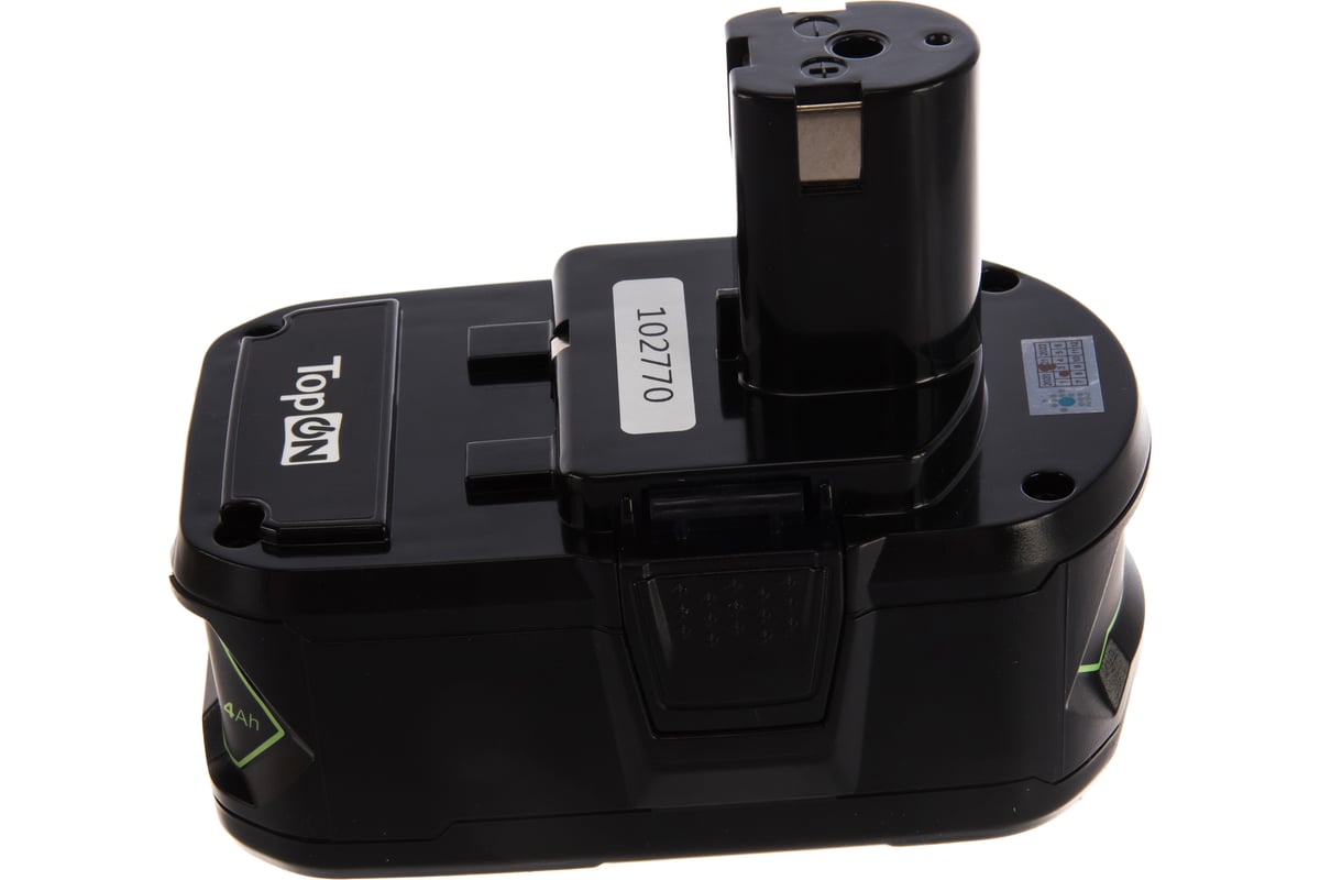 Аккумулятор для электроинструмента Ryobi (Li-Ion, 18В, 4Ач) Topon PN: RB18L40 TOP-PTGD-RY-18-4.0-Li